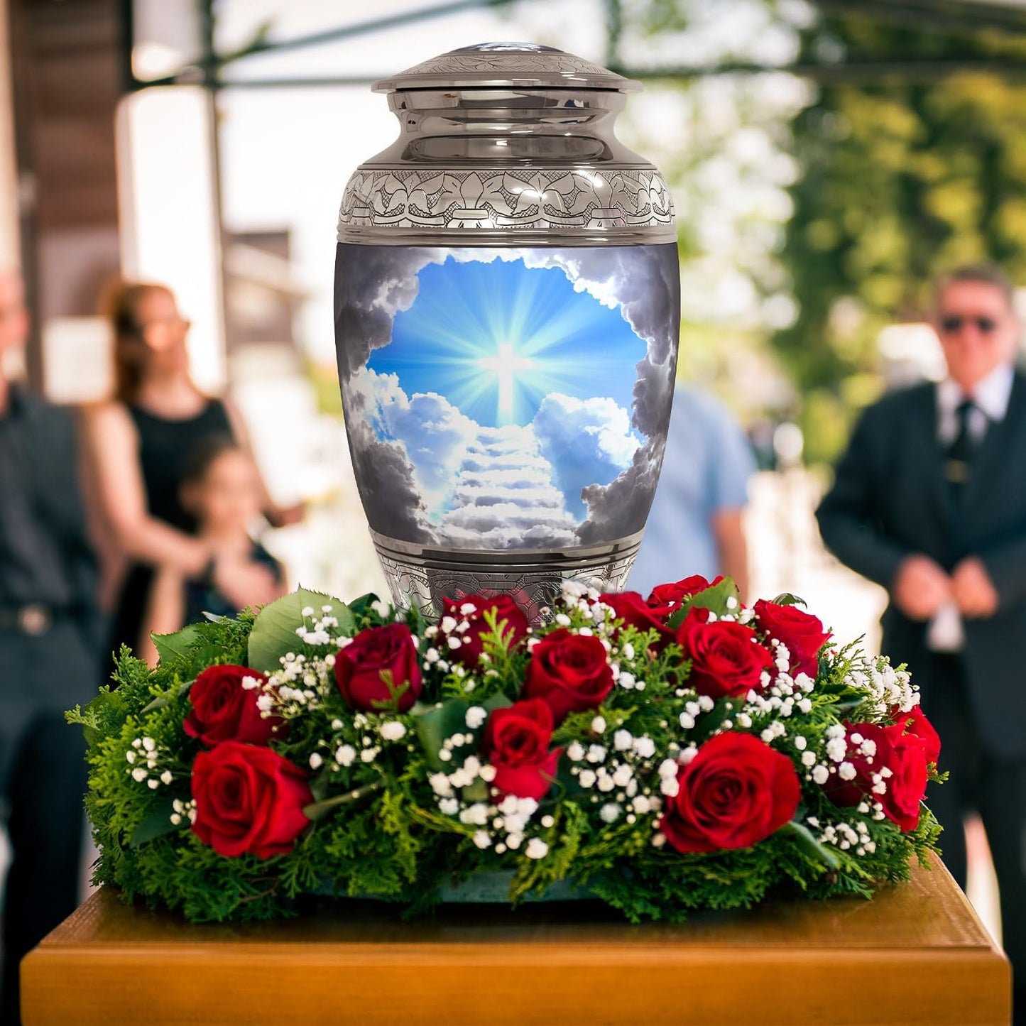 Stairway to Heaven Cross Large Cremation Urn